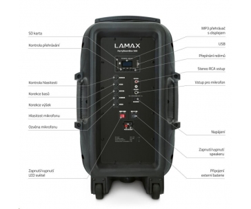 LAMAX PartyBoomBox500 - přenosný reproduktor