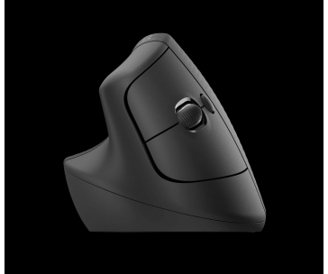 Logitech Lift Vertikální ergonomická myš pro Business, pro leváky, 2.4GHZ/BT, graphite/black