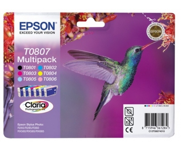 EPSON ink čer+bar CLARIA Stylus photo "Kolibřík" R265/ RX560/ R360 - multipack