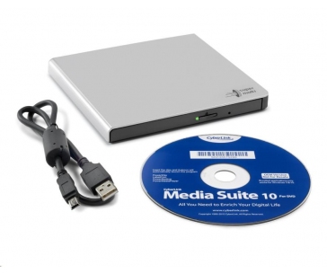 HITACHI LG - externí mechanika DVD-W/CD-RW/DVD±R/±RW/RAM GP57ES40, Slim, Silver, box+SW