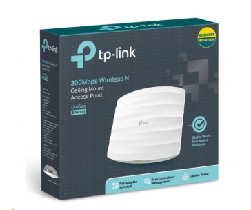 TP-Link EAP110 OMADA WiFi4 AP (N300,2,4GHz,1x100Mb/s LAN,1xPoE-in)