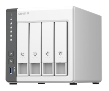 QNAP TS-433-4G 4-bay desktop NAS, 4-core ARM, 4GB RAM, 4xSATA, 1x 2.5GbE, 1x GbE, 3x USB
