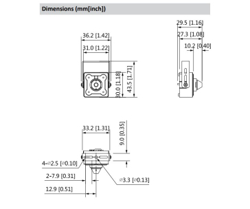 Dahua HAC-HUM3201B-P-0280B-S2, HDCVI kamera, 2Mpx, Pinhole, 1/2,8" CMOS, objektiv 2,8 mm