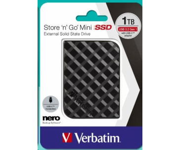 VERBATIM externí SSD 512GB Store ´n´ Go Mini SSD USB3.2 Gen 1, černá