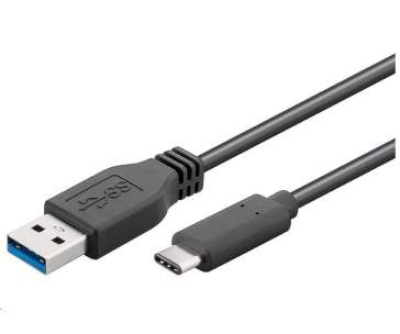 PremiumCord Kabel USB 3.1 konektor C/male - USB 3.0 A/male, černý, 1m