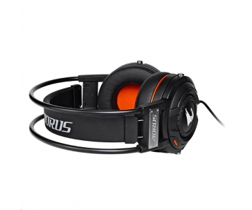 GIGABYTE sluchátka s mikrofonem headset AURUS H5, wired, RGB Lighting, USB/3.5mm