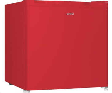 CHiQ CSD46D4RE minibar, 46 litrů, 2 přihrádky, 0 °C až +10 °C, 39 dB, červený