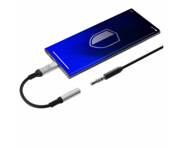 3mk adaptér USB-C/Jack 3,5mm (samice) 0,15m, černo-stříbrná