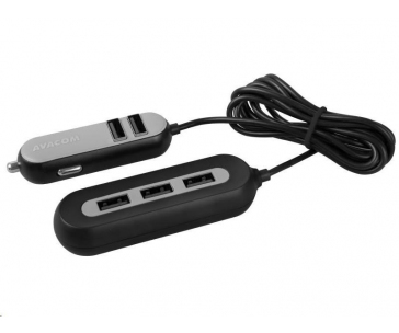 AVACOM CarHUB nabíječka do auta 5x USB výstup, černá