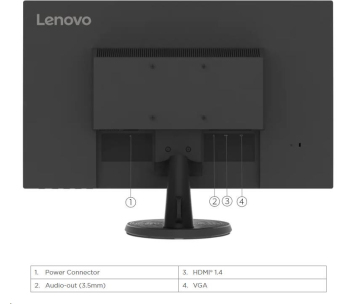 LENOVO LCD D27-40 - 27",16:9,VA,1920x1080,250 cd/m2,3000:1,4-19ms,HDMI,VGA,VESA,3Y