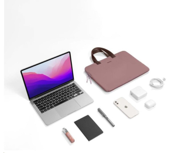 tomtoc Light-A21 Dual-color Slim Laptop Handbag, 13,5 Inch - Raspberry