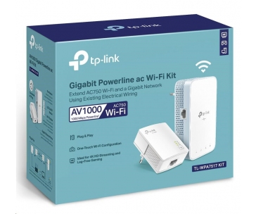 TP-Link TL-WPA7517KIT OneMesh/EasyMesh WiFi5 powerline set (AC750, AV1000,1xGbE,HomePlug AV2)