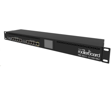 MikroTik RouterBOARD RB3011UiAS-RM, dual-core 1.4GHz CPU, 1GB RAM, 10x LAN, 1x SFP, 1x USB 3.0, vč. L5 licence