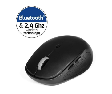 PORT bezdrátová myš COMBO, 2,4 Ghz & Bluetooth, USB-A, černá