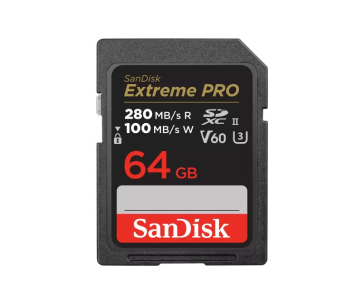 SanDisk SDXC karta 64GB Extreme PRO (280 MB/s Class 10, UHS-II V60)
