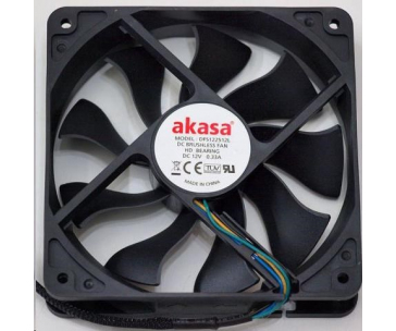 AKASA ventilátor DFS122512L 120x120, Sleeve bearing, 17.5 dBA, 3 pin