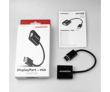 AXAGON RVD-VGN, DisplayPort -> VGA redukce / adaptér, FullHD, 1920*1200