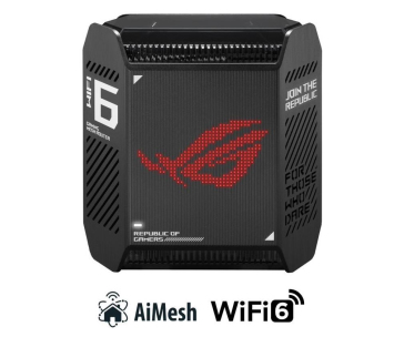ASUS GT6 1-pack black Wireless AX10000 ROG Rapture Wifi 6 Tri-band Gaming Mesh System
