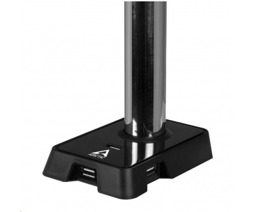 ARCTIC stolní držák Z2 (Gen3) pro 2x LCD do 34", nosnost 2x15kg, 4x USB HUB, černý (black)