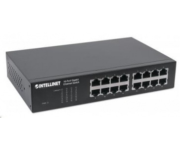 Intellinet 16-port Gigabit Ethernet Switch, 16x GbE, fanless