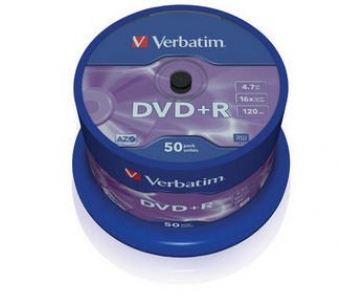 VERBATIM DVD+R(50-Pack)Spindle/General Retail/16x/4.7GB