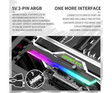 1stCool Podpěra GPU Kovový držák ARGB, černá