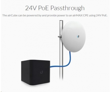 UBNT airCube AC [router/AP 2.4GHz+5GHz 802.11n/ac, 2x2MIMO, 300Mbps+866Mbps, 4x1000Mbps Ethernet, PoE passthrough]