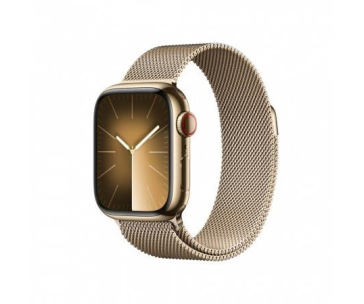 APPLE Watch Series 9 GPS + Cellular 41mm Gold Stainless Steel Case with Gold Milanese Loop