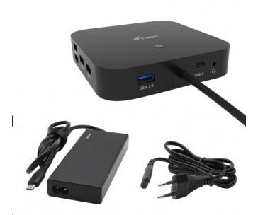 i-tec USB-C HDMI DP Docking Station, Power Delivery 65W + Universal Charger 77 W