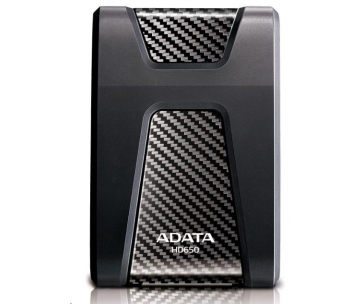 ADATA Externí HDD 1TB 2,5" USB 3.1 DashDrive Durable HD650, černý (gumový, nárazu odolný)