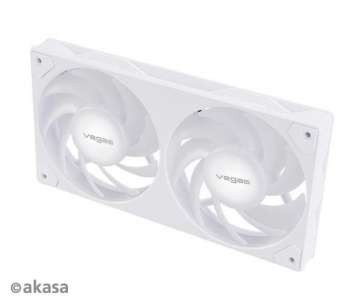 AKASA ventilátor VEGAS A24, duo 12cm ARGB fan, single frame,Anti-Vibration
