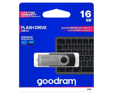GOODRAM Flash Disk 16GB UTS3, USB 3.0, černá