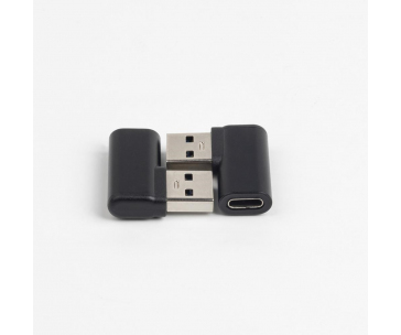 PremiumCord USB redukce USB-C  - USB3.0 typ A  (F/M), zahnutá 90°