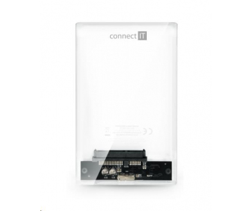 CONNECT IT externí box pro HDD 2,5" SATA, USB 3.0, ToolFree, transparentní