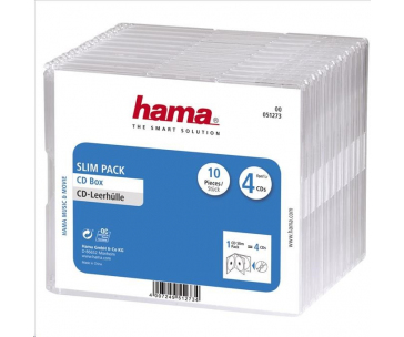 Hama CD box Slim 4, 10 ks
