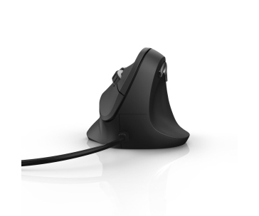 Hama vertikální ergonomická kabelová myš EMW-500, 6 tlačítek, černá