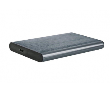 GEMBIRD externí box pro 2,5" disky, USB 3.1, Type-C, broušený hliník, šedá