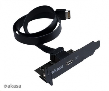 AKASA adaptér MB interní, USB 3.1, PCI závorka s Type-C konektorem, nízký profil 8cm, 50 cm