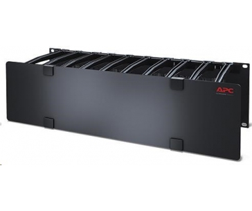 APC 3U Horizontal Cable Manager, 6" Fingers top and bottom