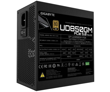 GIGABYTE zdroj UD850GM PG5, 850W, 80+ Gold, 120mm fan