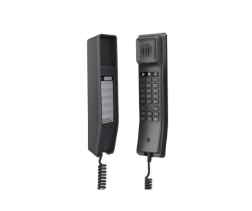 Grandstream GHP611, hotelový VoIP telefon, 2 linky, 2 SIP účty, PoE, 1x RJ45, HD Audio, 3 cestná konference, Černý
