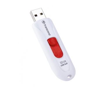TRANSCEND Flash Disk 32GB JetFlash®590W, USB 2.0 (R:16/W:6 MB/s) bílá