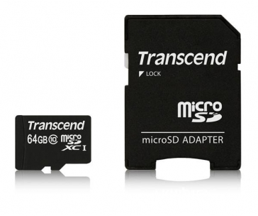 TRANSCEND MicroSDXC karta 64GB Class 10, UHS-I (45MB/s)