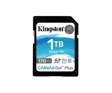 Kingston SDXC karta 1TB Canvas Go! Plus, R:170/W:90MB/s, Class 10, UHS-I, U3, V30