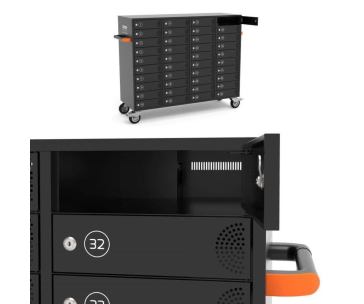 PORT nabíjecí skříňka pro 40 zařízení, individuální zámky, černá