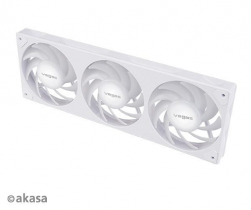 AKASA ventilátor VEGAS A36,  trio 12cm ARGB fan, single frame,Anti-Vibration