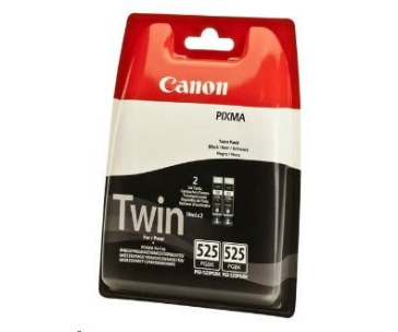 Canon CARTRIDGE PGI-525 PGBK černá TWIN-PACK pro PIXMA MG5150, iX6550, MG5150, MG5250, MG5350, MG6150, MG8150 (680 str.)