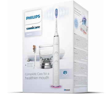 Philips Sonicare 9400 DiamondClean HX9917/88 elektrický zubní kartáček, sonický, 4 režimy, 3 intenzity, aplikace, bílý