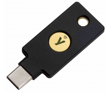 YubiKey 5C NFC - USB-C, klíč/token s vícefaktorovou autentizaci (NFC), podpora OpenPGP a Smart Card (2FA)