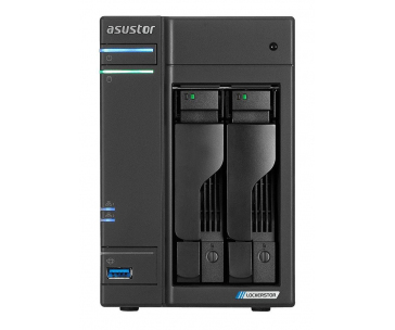 Asustor AS6602T 2-bay NAS Lockerstor 2, 4GB DDR4, 2xM.2, 2x2.5GE, 3xUSB3.2, Celeron J4125 4core 2.0GHz